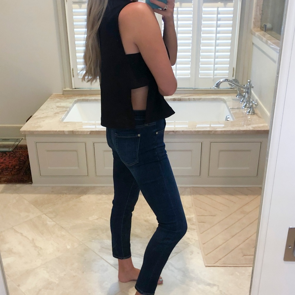 Gianni Binni Black Top with Cutout Sides